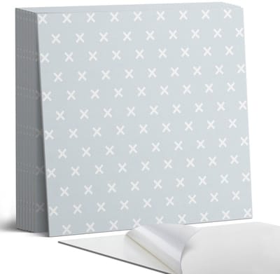 Coloray Plaktegels - Patroon met kruisjes Portugese Tegels - 30 cm x 30 cm - Grijs Plaktegels - 9 stuks - Vierkant PVC Tegels - Plaktegels Keuken - Zelfklevende Vloertegels - Vinyltegels Vloer Zelfklevend - Zelfklevende Tegels