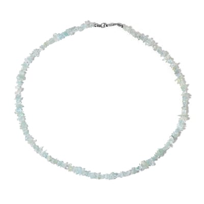 Cavill - Zilveren Halsketting 925 Sterling Zilver met 65,41 ct Braziliaanse Aquamarijn - Gerhodineerd - Fancy Kraal - 45 cm Elegant Dames Sieraad