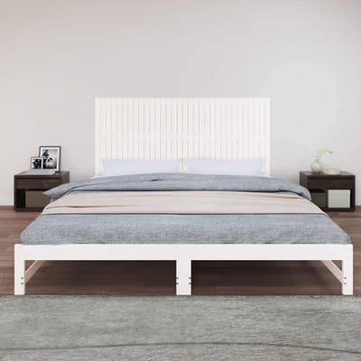 vidaXL - Wandhoofdbord - 204x3x90 - cm - massief - grenenhout - wit
