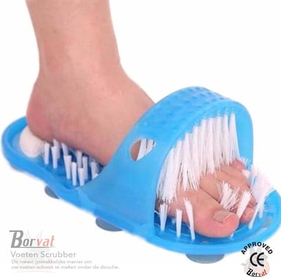 Borvat® – Voeten Scrubber – Voetmassage Borstel – Douche Scrubber – Massage Slipper – Voeten Reinigen – Badkamer Borstel – Foot Wash