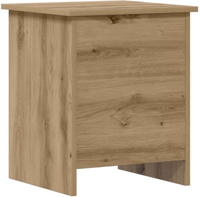 vidaXL - Opbergkist - Artisanaal - eiken - 40 - x - 40 - x - 50 - cm - Bewerkt - hout