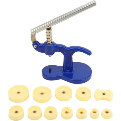 Kit de 13 pièces pour fermer le fond de boîtier de montre Simple Pratique Anti-rayures Métal Set de presse pour montre pour la maison bleu