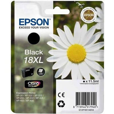 Epson Inktcartridge 18XL (C13T18114012) Zwart Hoge capaciteit