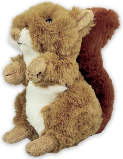 Inware pluche eekhoorn knuffeldier - rood/bruin - zittend - 17 cm - Dieren knuffels