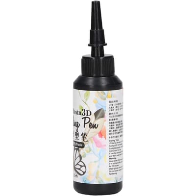 UV Hars Styling Pen 20ml Snel Uithardend 3D UV Hars Liner Unieke Penvorm DIY Omtrek Hars Liner zwart