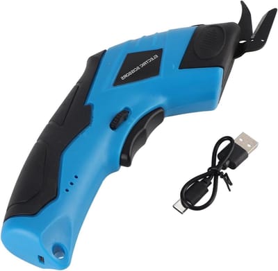 Elektrische Schaar - Draadloos Knippen - Stoffen Snijden - Ergonomisch Handvat - 13 cm - Zwart