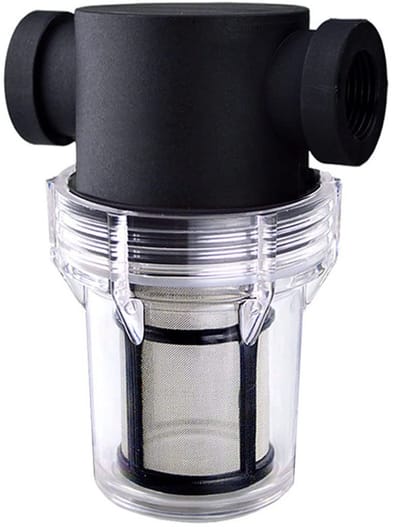 Allecto - Leidingfilter - Waterleiding voorfilter - Hoogwaardig PVC nylon materiaal - Transparant - Voor drukwissers - 3/4-80 mesh netwerk - Geschi...