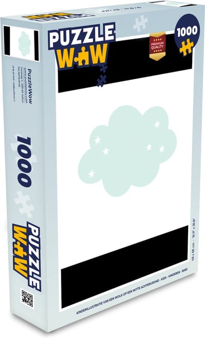 Puzzel Wolk - Sterretjes - Pastel - Kinderen - Baby - Legpuzzel - Puzzel 1000 stukjes volwassenen