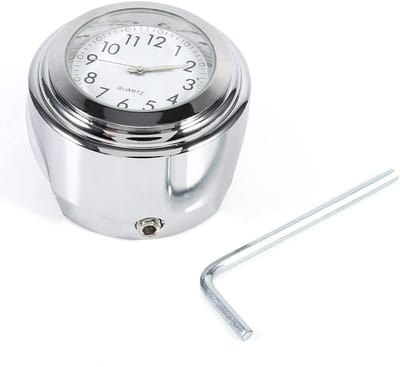 Dailygoods - Motorfiets Stuur Horloge - Waterdicht - Precieze Tijd - Wit - Universeel - Schokbestendig - Voor Motoren