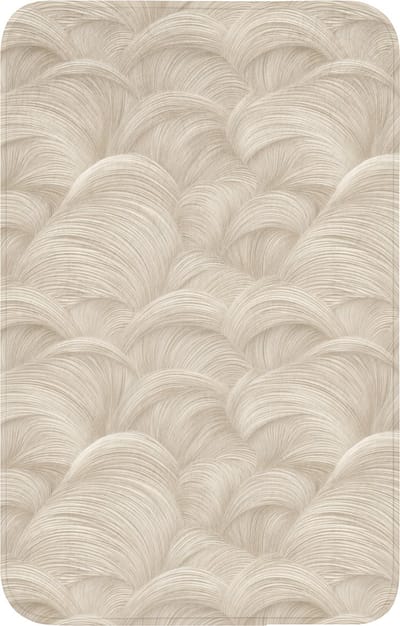 WC mat 50x80 cm - Antislip - Bogen - Patroon - Beige - Toiletmat - Vloermat - Douchemat - Toilet tapijt - Toiletmatten