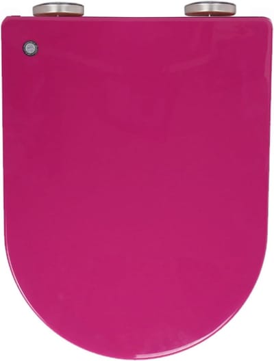 Toiletzitting D-vorm - Toiletdeksel Verlengd - Hygiënisch Werken - Snelontgrendelingsscharnier - 36x46cm - Paars