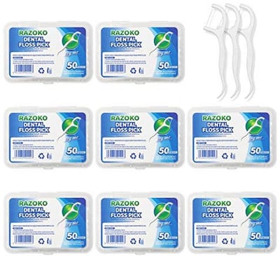 Tandzijde en Tandenstokers Set - 400 Sterke Tandplectrums met Reisdoos - Ideaal voor Gezinnen, Hotels en Reizen