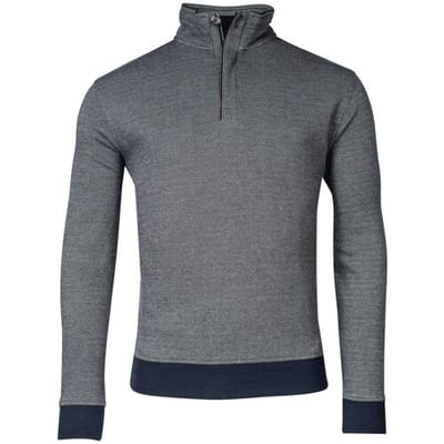 Baileys Trui Sweat Halfzip Jacquard Doubleface Interlock Beige / male