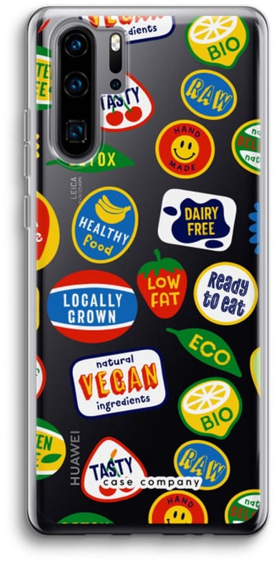Case Company® - Hoesje geschikt voor Huawei P30 Pro hoesje - Fruitsticker - Soft Cover Telefoonhoesje - Bescherming aan alle Kanten en Schermrand