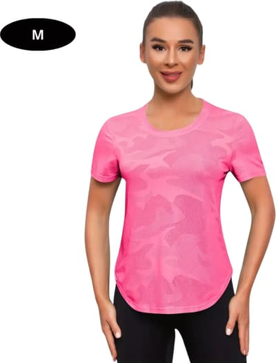 Livano Sportshirt Dames - Sport - Fitness - Compressie Shirt - Corrigerend Hemd - Sportkleding - Vrouwen - Roze - M