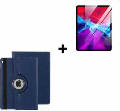 Geschikt voor iPad Air 2020 hoesje - Air 2020 Screenprotector - 10.9 inch - Tablet Cover Case Blauw + Screenprotector