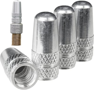 Fietsventieldoppen - Banden ventiel - Bandenspanning Behouden - Aluminium Roestvrij - 4 stuks - Zilver