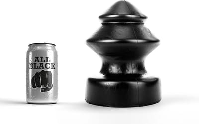 All Black - Buttplug - 14.5 x 19 cm - Zwart