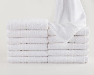 Homéé® Gastendoekje FeelGood due Fancy wit 30x50cm 100% Katoen badstof set van 12 stuks