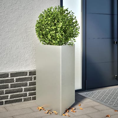 vidaXL - Plantenbakken - 2 - st - driehoek - 50x43x75 - cm - roestvrij - staal