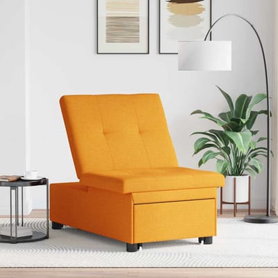 vidaXL - Uittrekbare - Slaapbank - Dongeel - 194 - x - 50 - x - 82 - cm - Stof