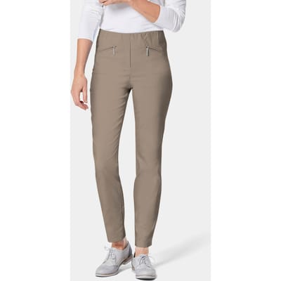 Bengaline broek LOUISA - taupe - Gr. 40 van Goldner Fashion