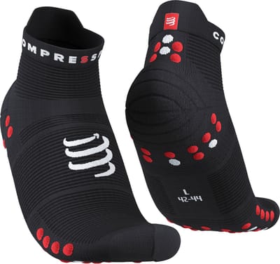 Pro Racing Socks v4.0 Run Low - Black/Red- Hardloopsokken
