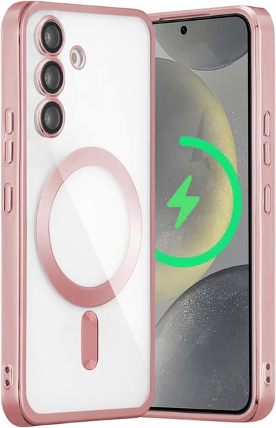 Hoesje Geschikt voor Samsung Galaxy S24 - Met magnetisch Ring hoesje - Arara backcover - Rosegoud