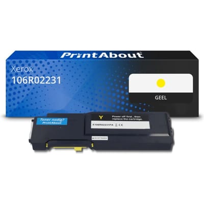 PrintAbout huismerk Toner 106R02231 Geel Geschikt voor Xerox