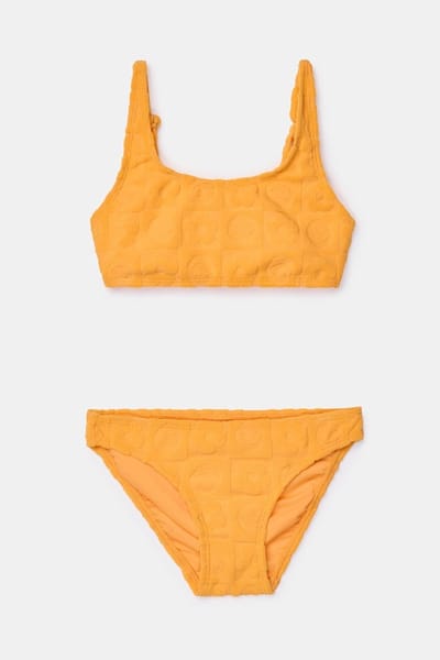 Woody bikini meisjes - abrikoos - 261-10-YAB-A/505 - maat 98