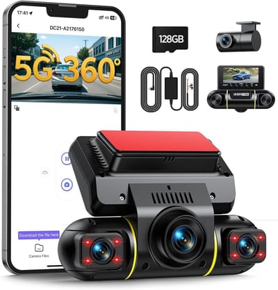 Auto Camera Systeem - 4 Kanaals Recorder - Veiligheid Onderweg - 360 Graden Opname - 1080P Resolutie - Zwart