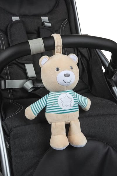 Pluche Teddybeer met Sterren en Muziek voor Baby's - Zachte Knuffel en Nachtlampje