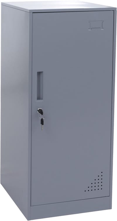Kluisje MCW-P63, kluisje Kluisje Kast Kluisje Deur Kledingstang, 90x38x45cm Staal ~ grijs