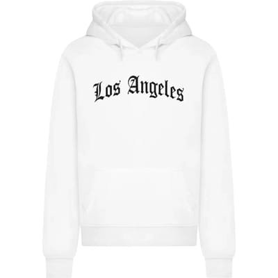 Mister Tee - Los Angeles Wording Hoodie/trui - S - Wit