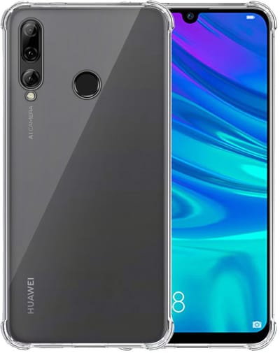 Smartphonica Telefoonhoesje Geschikt voor Huawei P Smart Plus 2019 - Enjoy 9S Transparant Schokbestendig - Shockproof TPU SIliconen Backcover Case met Stootrand Doorzichtig
