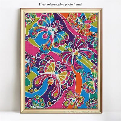 Peinture diamant 5D à faire soi-même, broderie d'animaux colorés, strass, mosaïque, dessin animé, point de croix 20X30CM blue