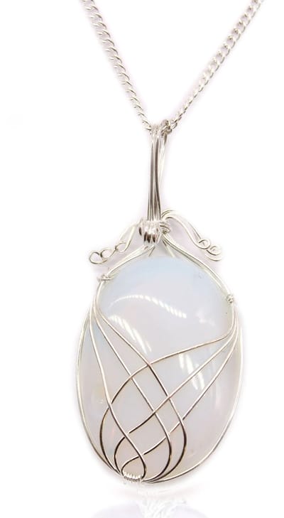 Ancient Wisdom - Decoratief beeld - Edelsteenboom met spiraalvormige opalite - kunstwerk - interieurdecoratie - edelstenen - handgemaakt - cadeau