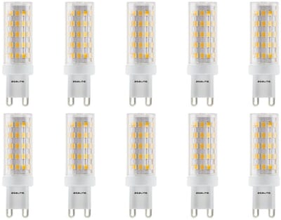 Asalite LED Lamp G9 Fitting - 6W = 50W - 600 Lumen - 3000K Warm Wit Licht - Niet Dimbaar - 220-240V - G9 LED Steeklampje - 10 stuks