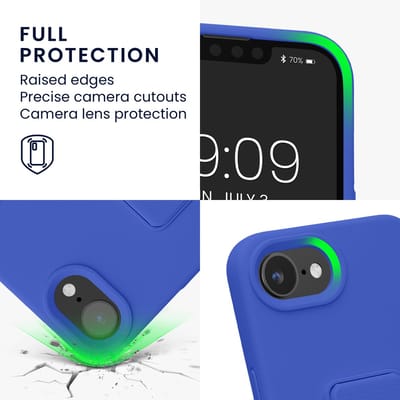 kwmobile back cover voor smartphone - geschikt voor Apple iPhone 17e / iPhone 16e - 1x beschermhoesje van kunststof - In Baltisch blauw