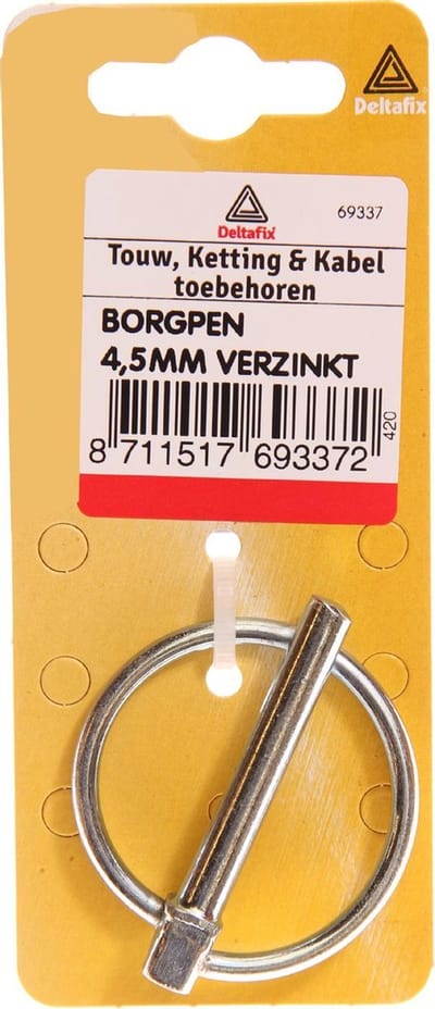 Deltafix borgpen 4,5mm - verzinkt