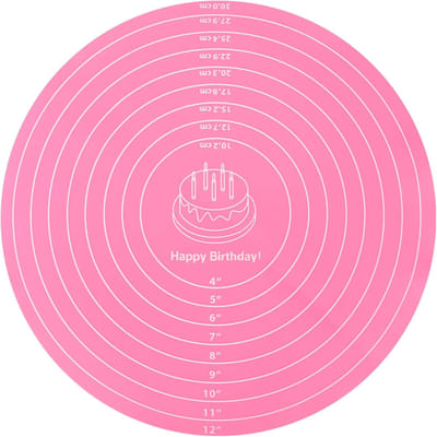 Ronde Siliconen Bakmat - Non-stick, Taartbakmat - 1 stuk - Roze - Siliconen