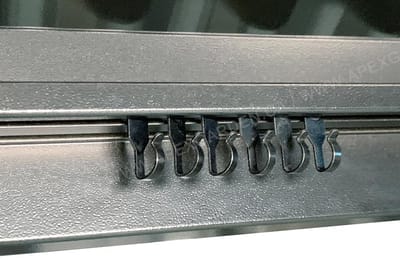 Metalen schuifgordijnrailhaken met wielen voor tuinhuisjes en muggennetten - 36 stuks