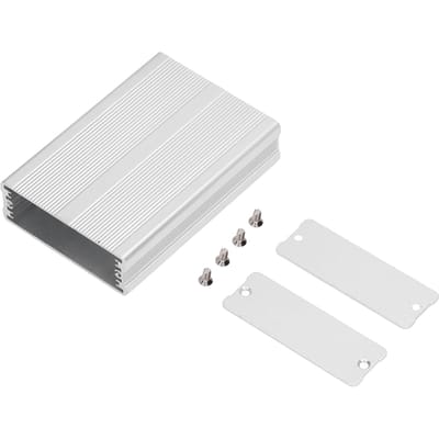 Aluminium Elektrische Doos Waterdichte Lasdoos Behuizing Geïntegreerd voor DIY Zilver 24x69x100mm