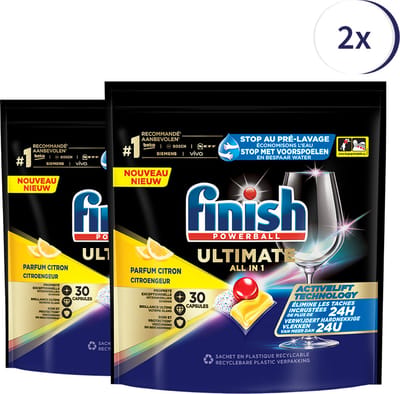 Finish Ultimate Citroen Vaatwastabletten - 30 Stuks x2