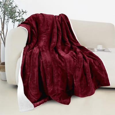 Luxe Pluche Sherpa Fleece Plaid - Omkeerbaar en Ultra Zacht - 127x152 cm - Warm & Decoratief