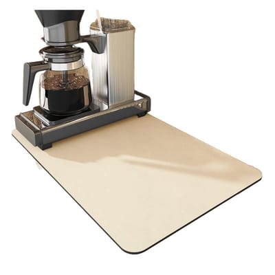 QTTVBTNA - Koffiemachine Droogmat - Absorberende en Antislip - Afdruipmat - Bescherming voor Keukentafel - Geschikt voor Kleine huishoudelijke apparaten, Keuken, Wastafel - Melkachtig wit - 30x50 cm - 1 Stuk