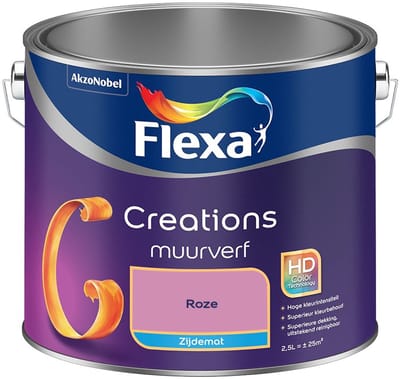 Flexa - Creations Muurverf Zijdemat - Roze - Mengverf - 2,5 L