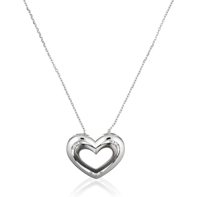 Orphelia Dames 925 Sterling Zilver Ketting met Hanger - Zilver/Zwart ZH-4659