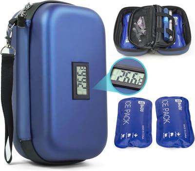 24uurs Insuline Koeler Reis Tas met Thermometer - TSA Goedgekeurd voor Diabetische Medicatie