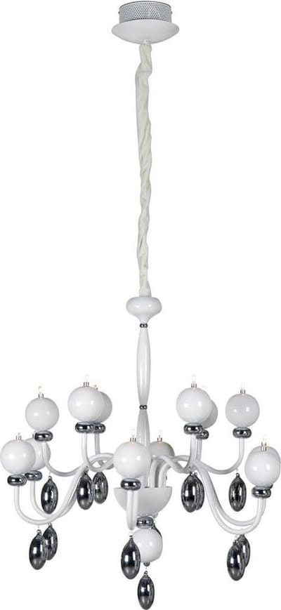 Hanglamp Hip Hop Ø77 - wit - 12x20w G4